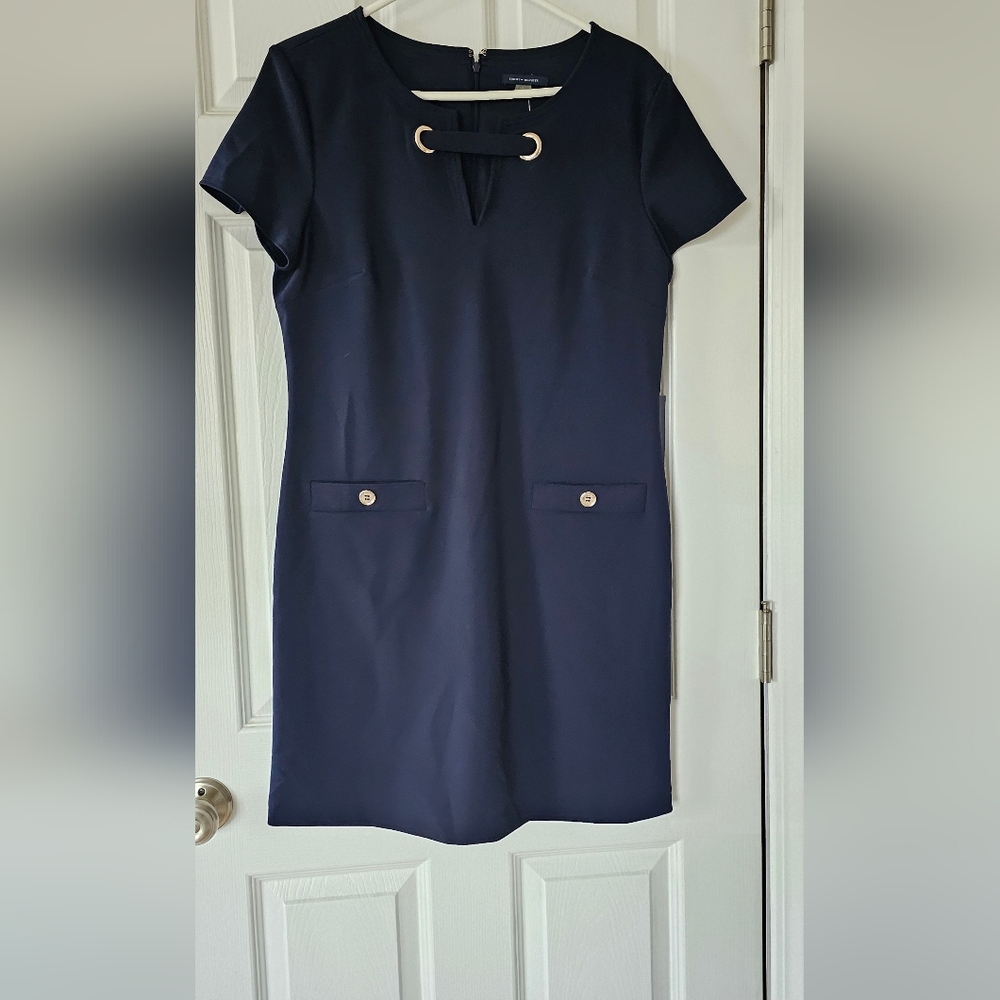 Tommy Hilfiger Navy Short Sleeve Dress Size 12